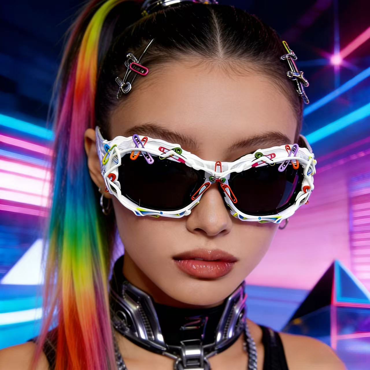 Damen kreative Statement-Sonnenbrille mit auffälligem Design Brehn