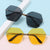 Damen hexagonale Sonnenbrille mit elegantem Metallrahmen Brehn
