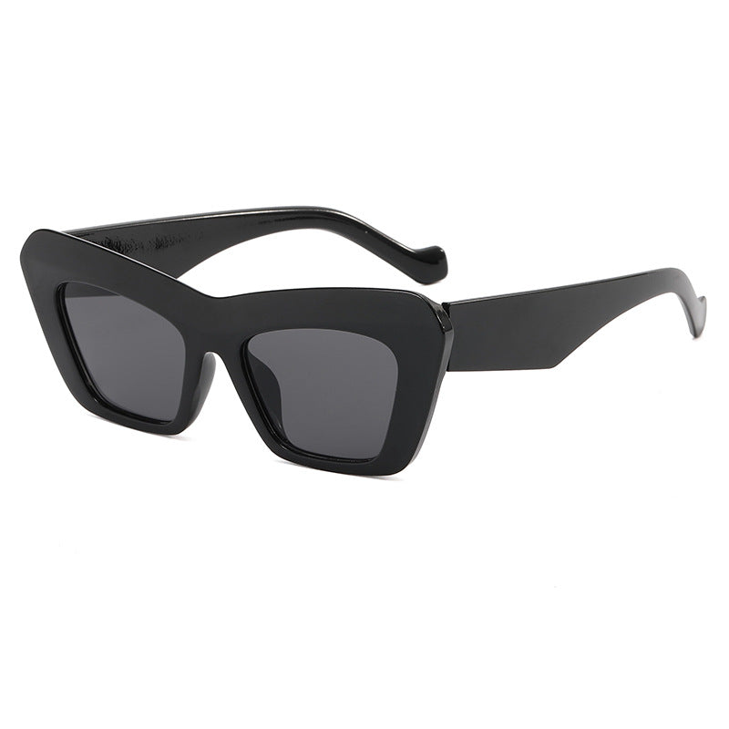 Damen modische Oversized-Sonnenbrille mit kantigem Rahmen Brehn