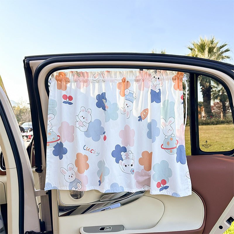 Unisex nan Sonnenschutz-Autovorhang mit elastischem Befestigungsband und blickdichter Baumwollmischung Brehn