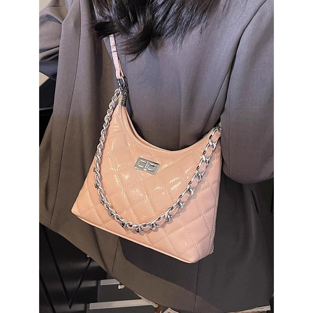 Gequiltete Kunstleder Kettenhandtasche Brehn
