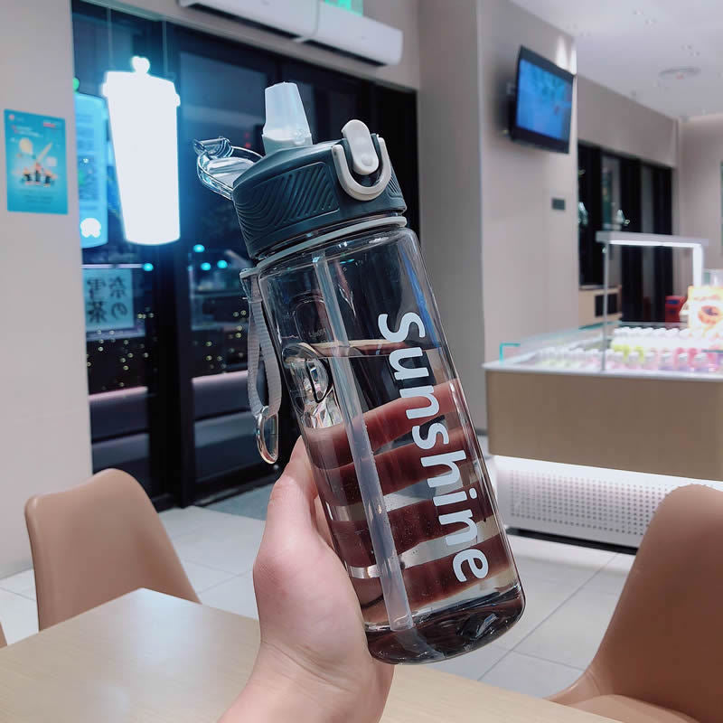 Damen Praktische Trinkflasche mit Tragegriff und Auslaufschutz Brehn