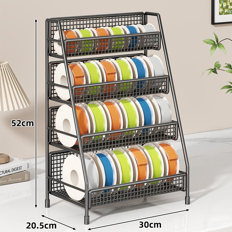 Vierstufiger Desktop-Band- und Klebeband-Organizer-Rack