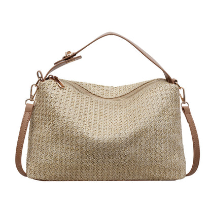 Elegante Strohtasche mit Abnehmbarem Schulterriemen Brehn