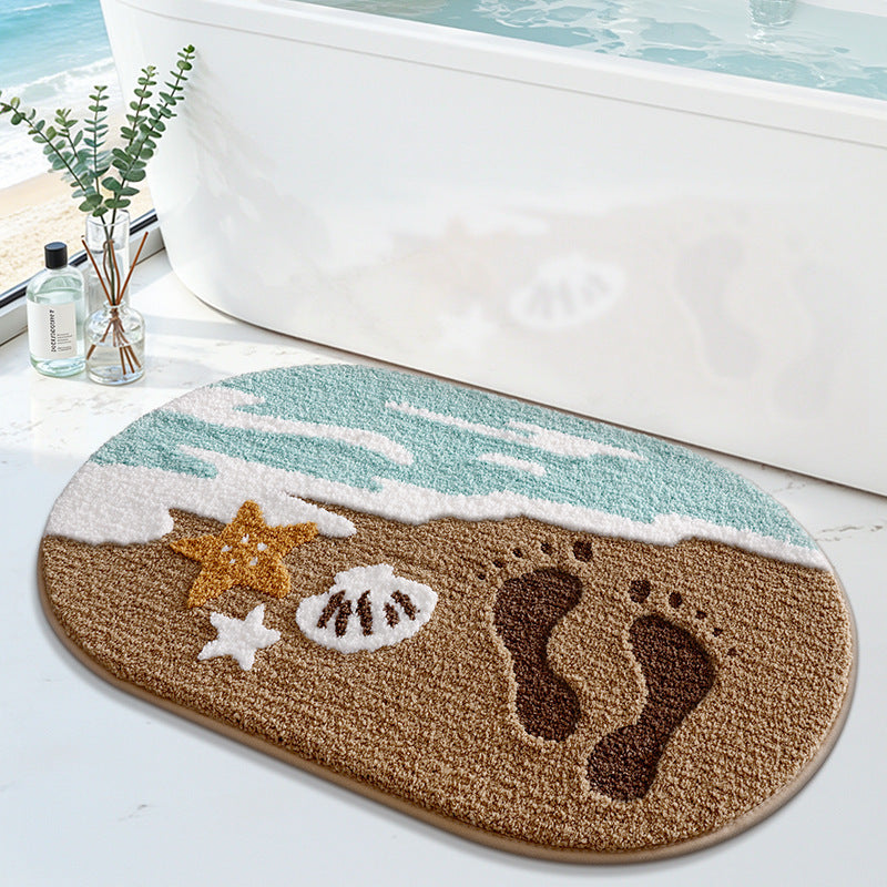 Blumen Design Memory Foam Badmatte Brehn