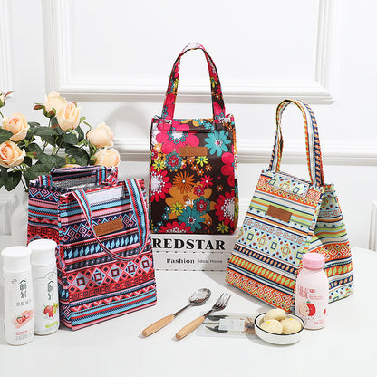 Isolierte Blumenmuster-Lunchbag