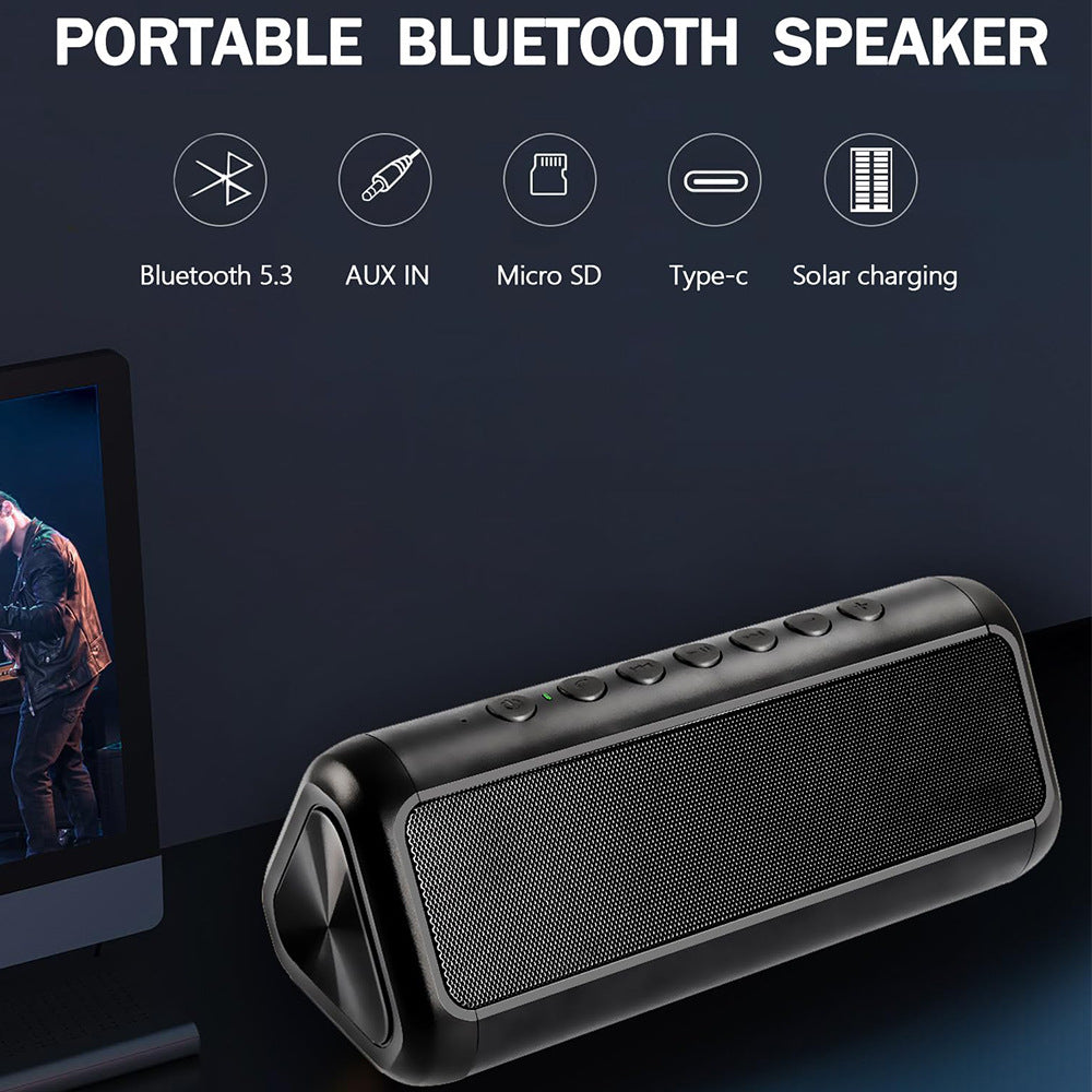 Tragbarer Bluetooth-Lautsprecher mit Solarladefunktion Brehn