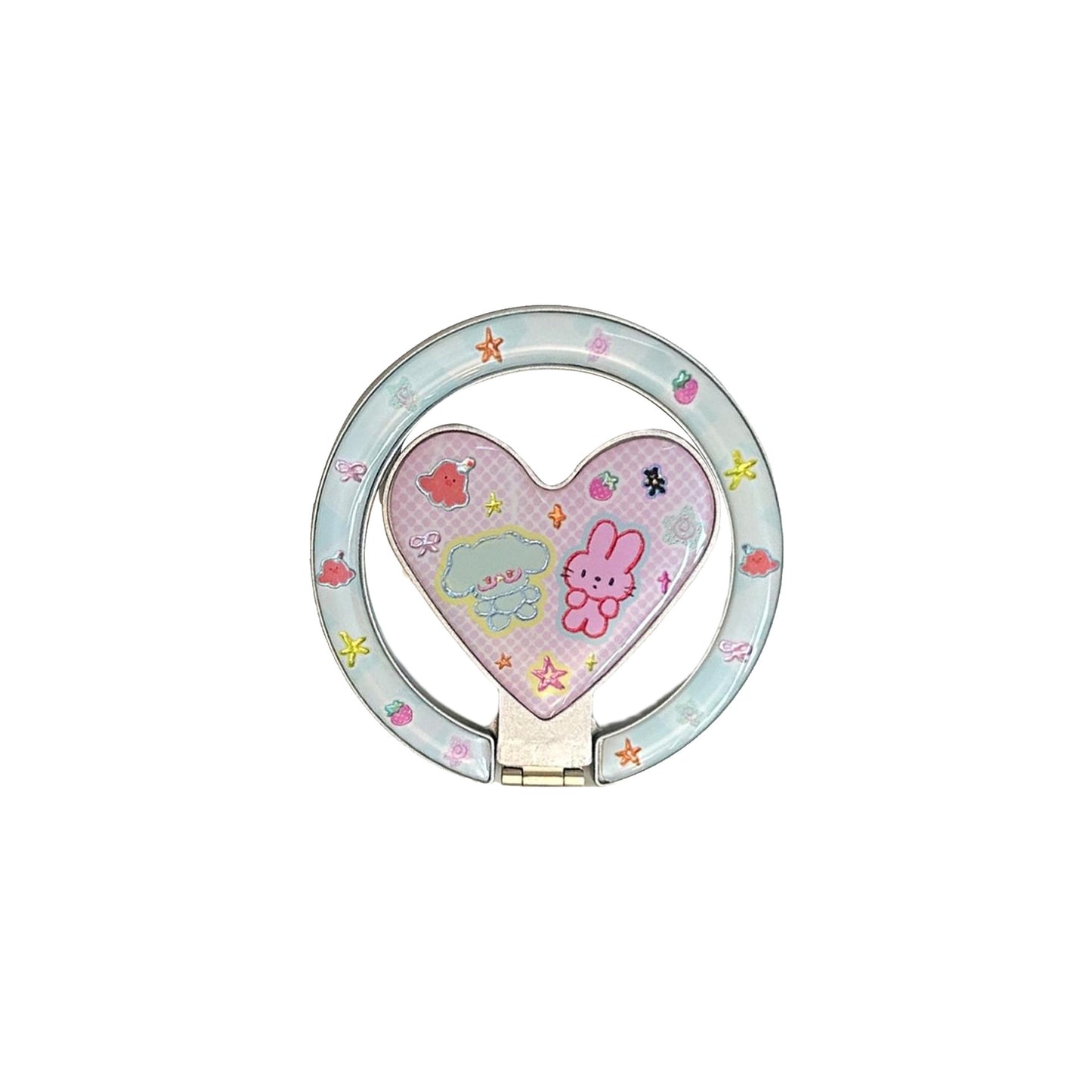 Herzförmiger Smartphone Fingerhalter mit Kawaii Design Brehn