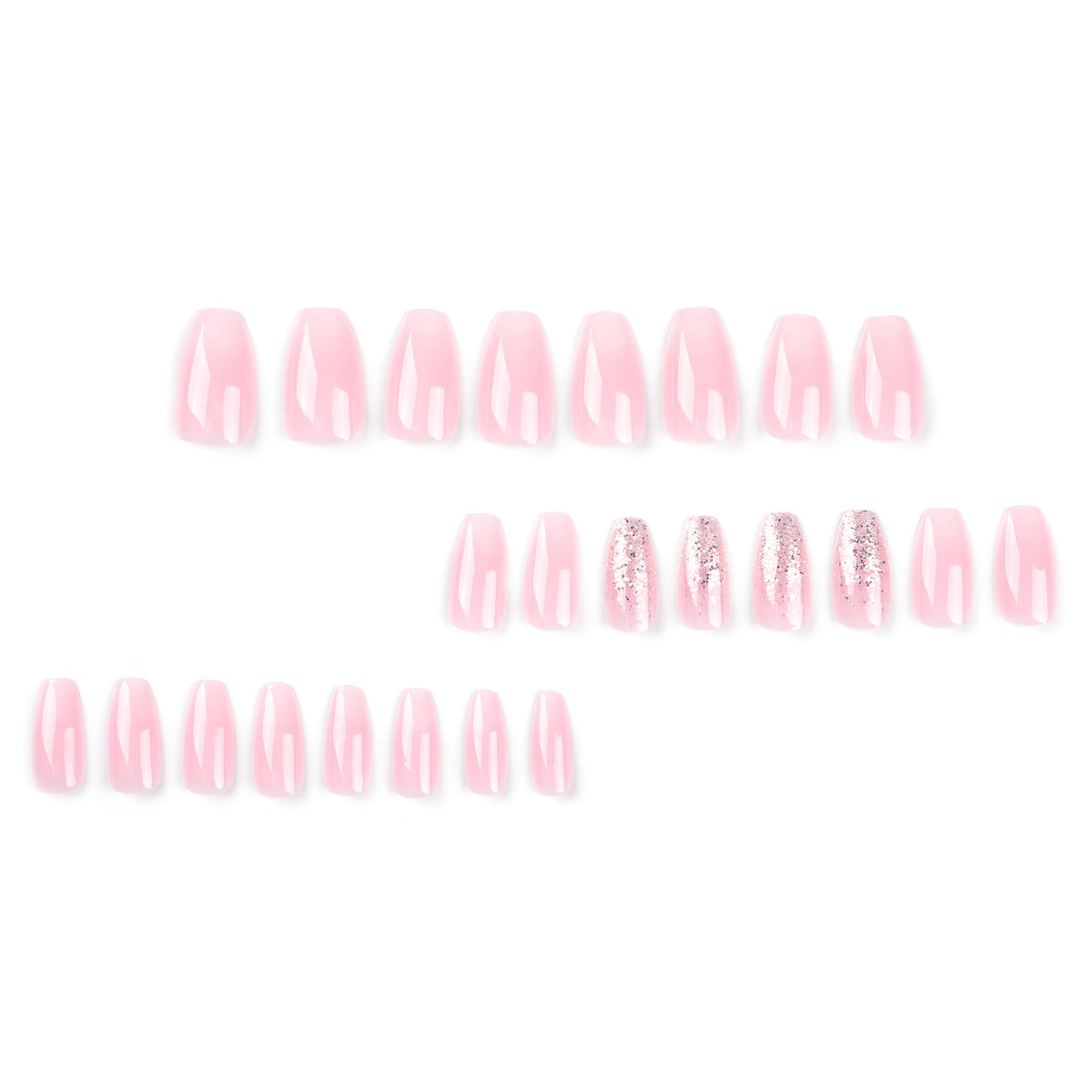 Kunstvolle Gel-Nägel mit Glitzer- und Ombre-Effekten Brehn