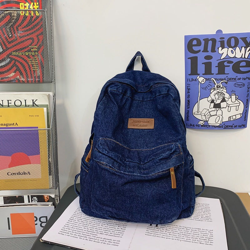 Lässiger Denim Schulrucksack