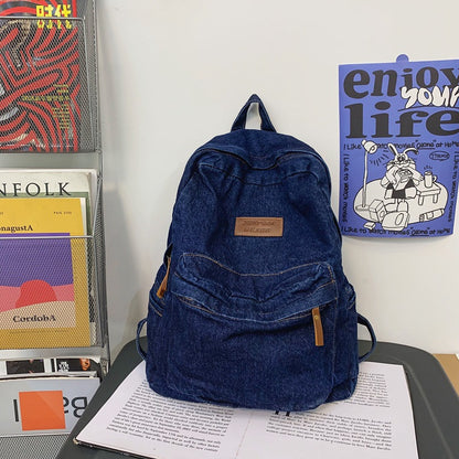 Lässiger Denim Schulrucksack