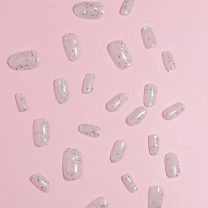 Glitzernde Press-On Nagelset Brehn