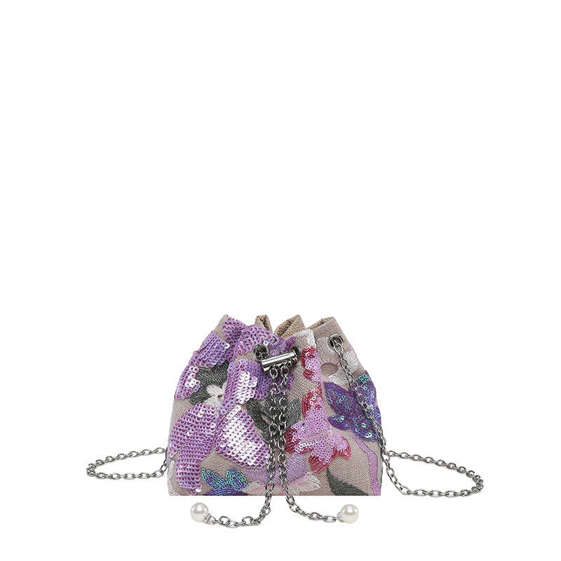 WoStylish Pailletten Zugverschluss Clutch Tasche Brehn