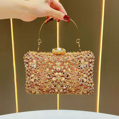 Floral Applikation Abend Clutch