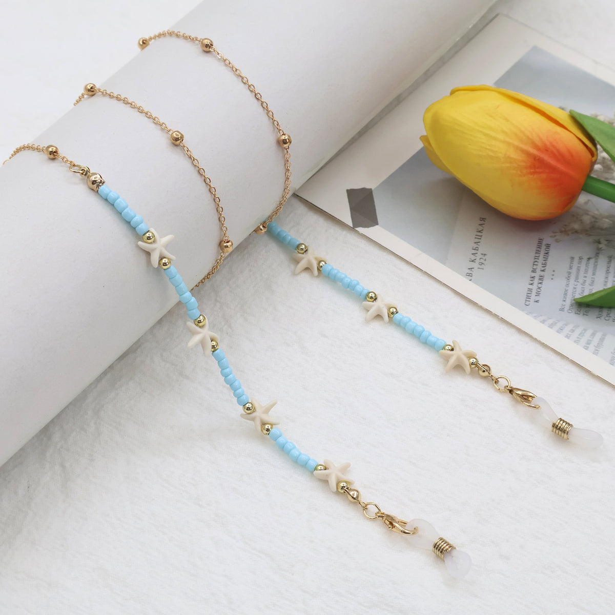 Strand-inspirierte Perlen-Brillenband Brehn