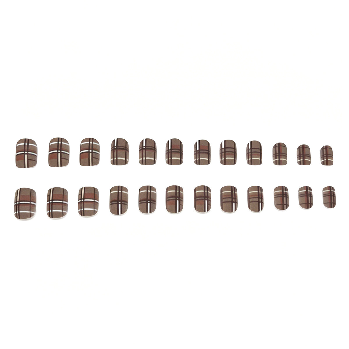 Trendiges Karomuster Nail Art Set Brehn