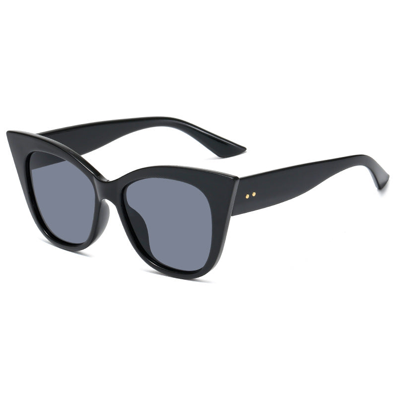 Damen extravagante Cat-Eye-Sonnenbrille mit verspiegelten Gläsern Brehn
