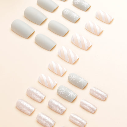 Winter-Themen Druck-Nagelkunst Brehn