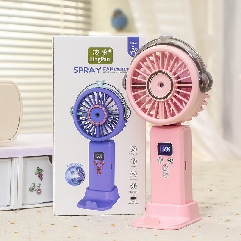 Damen Tragbarer USB Ventilator mit digitaler Steuerungsanzeige und flexibler Neigung Brehn