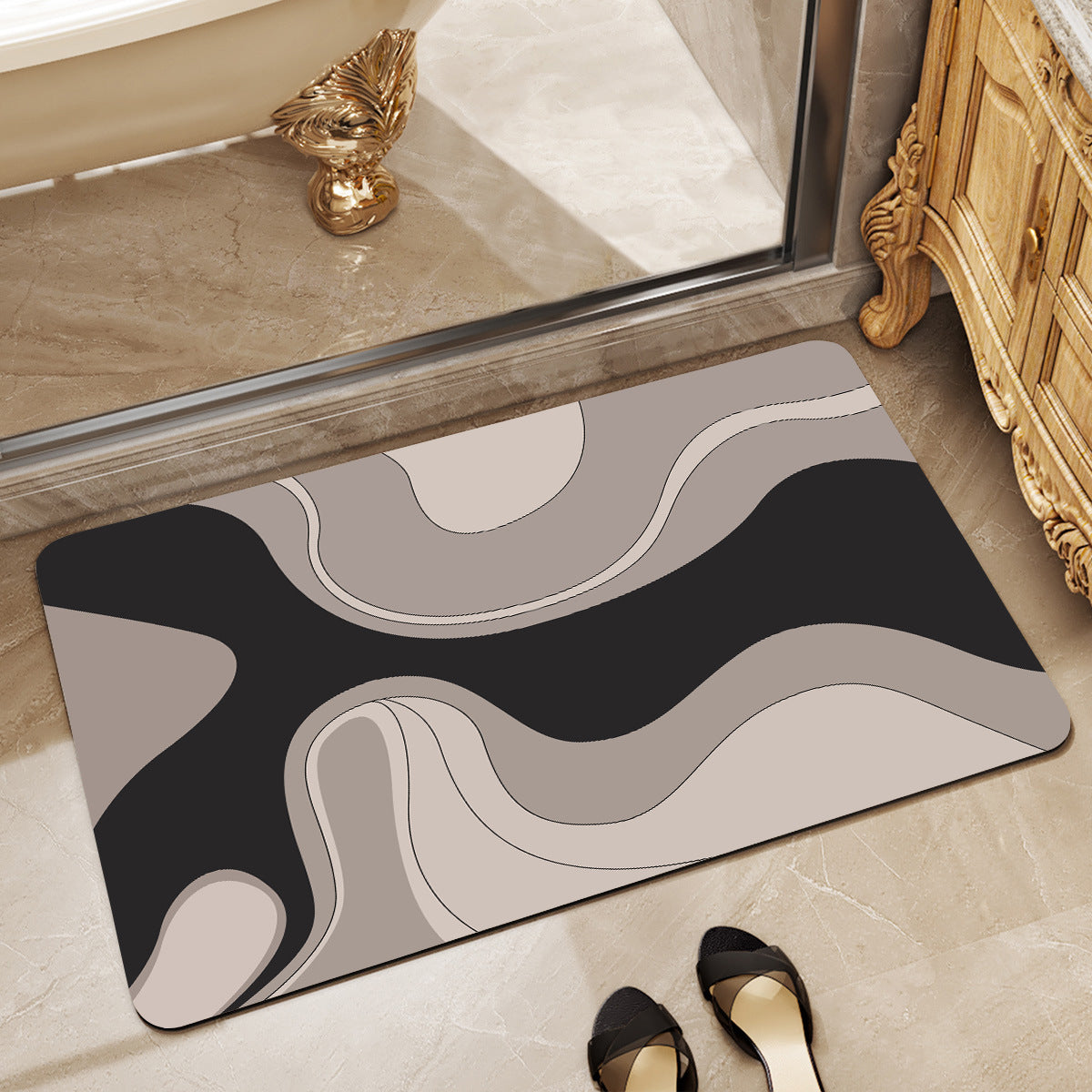 Modern Abstract Badmat Brehn