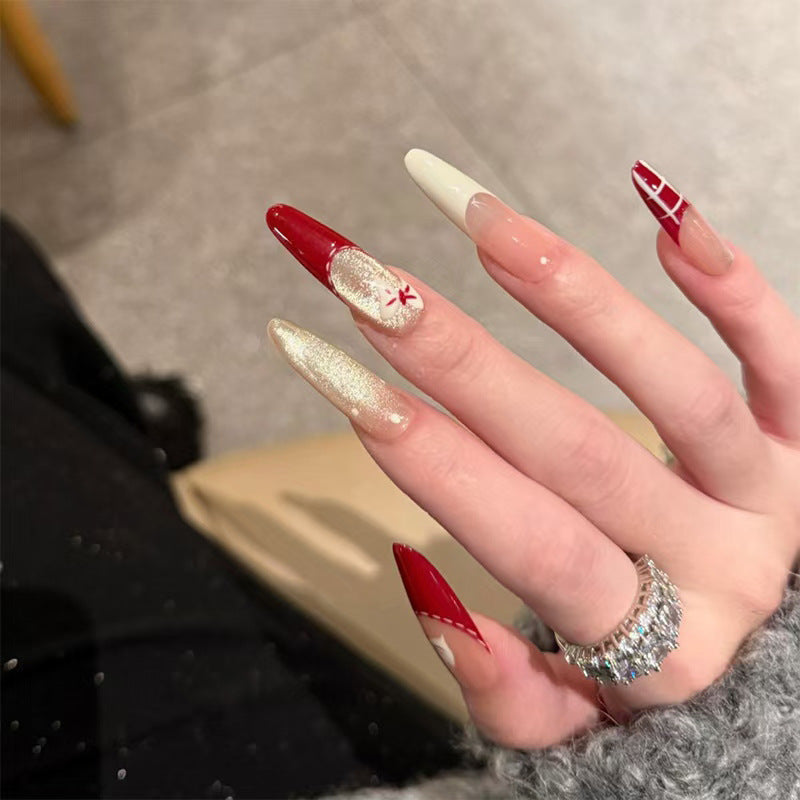 Glänzendes dekoratives Press-On-Nagelset Brehn
