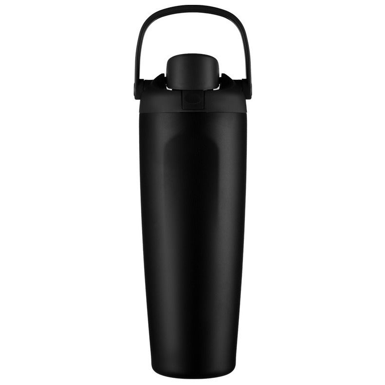 Unisex nan doppelwandige Vakuum-Trinkflasche aus Edelstahl mit Einhand-Klickverschluss und Tragegriff Brehn