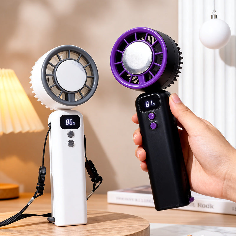 Frauen tragbarer USB-Handventilator mit digitaler Steuerungsanzeige Brehn