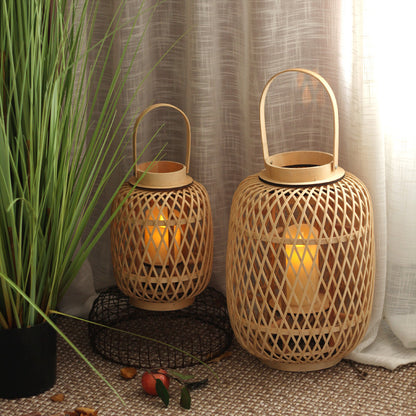Handgefertigte Rattanlaterne Brehn