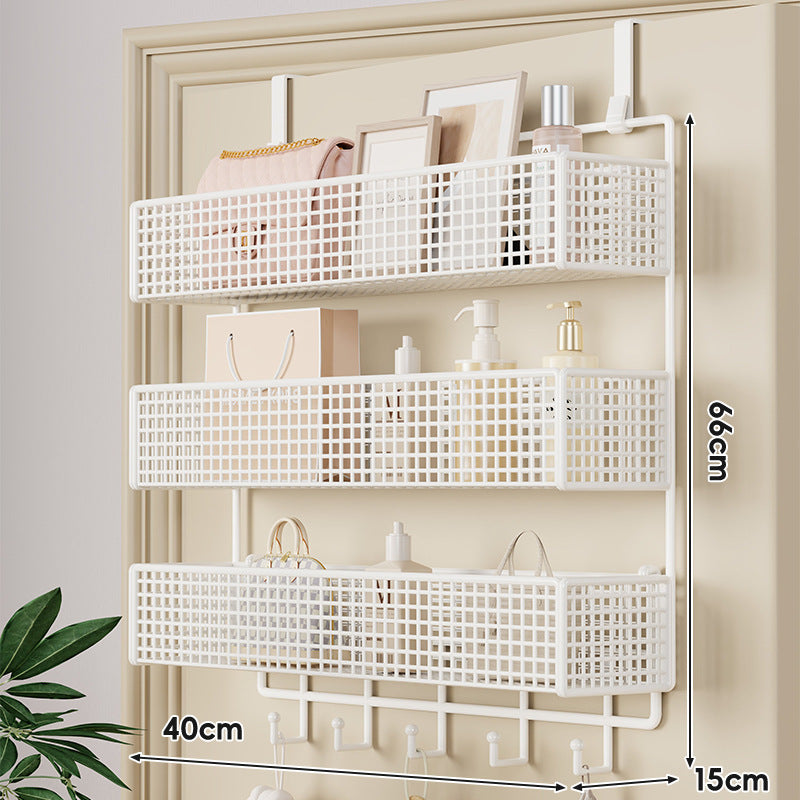 Über-Tür hängender doppelter belüfteter Mesh-Speicherkorb-Organizer mit Haken