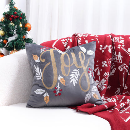 Dekoratives Weihnachts-Wurfkissen mit Hirschsilhouette