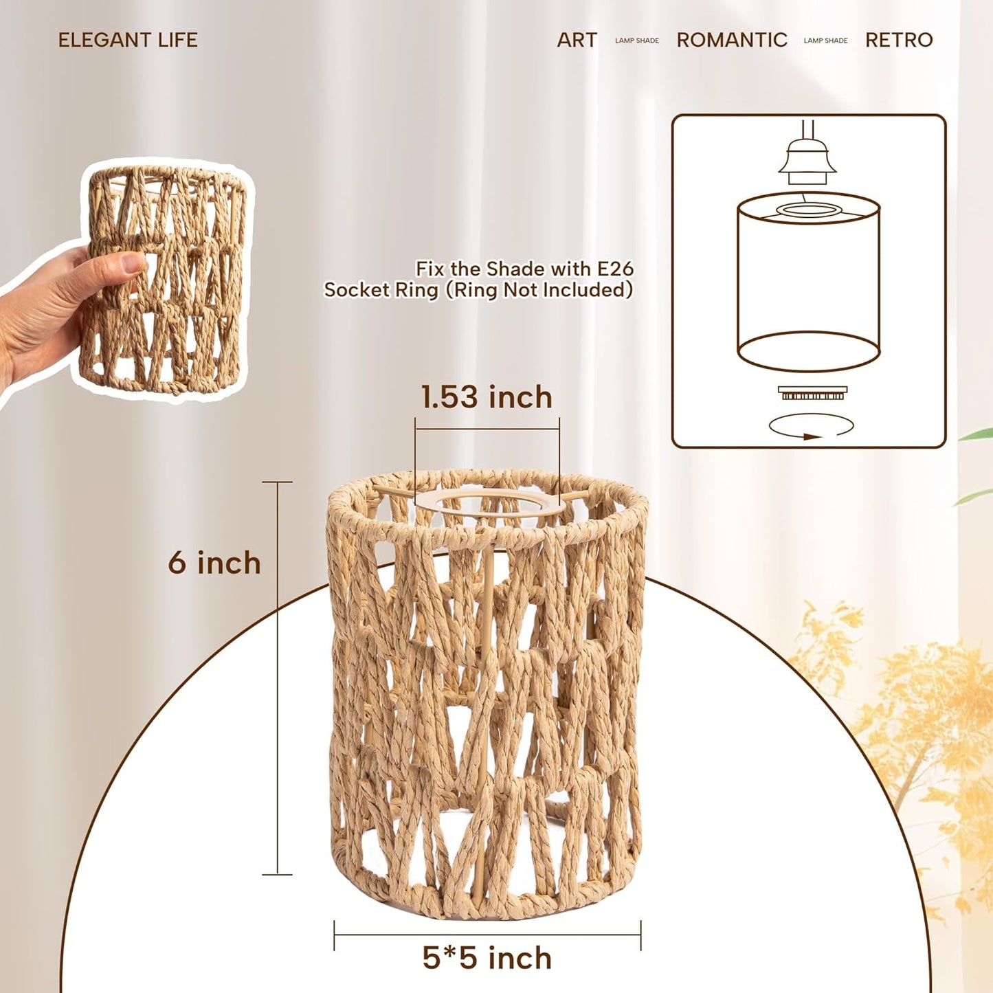 Dekorativer Lampenschirm mit Modernem Design Brehn