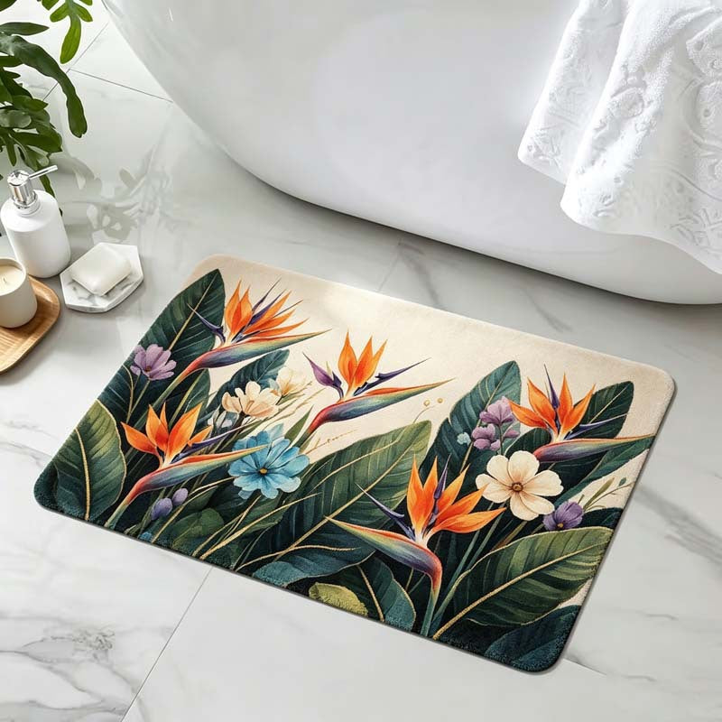 Blumenmuster Komfort Badematte Brehn