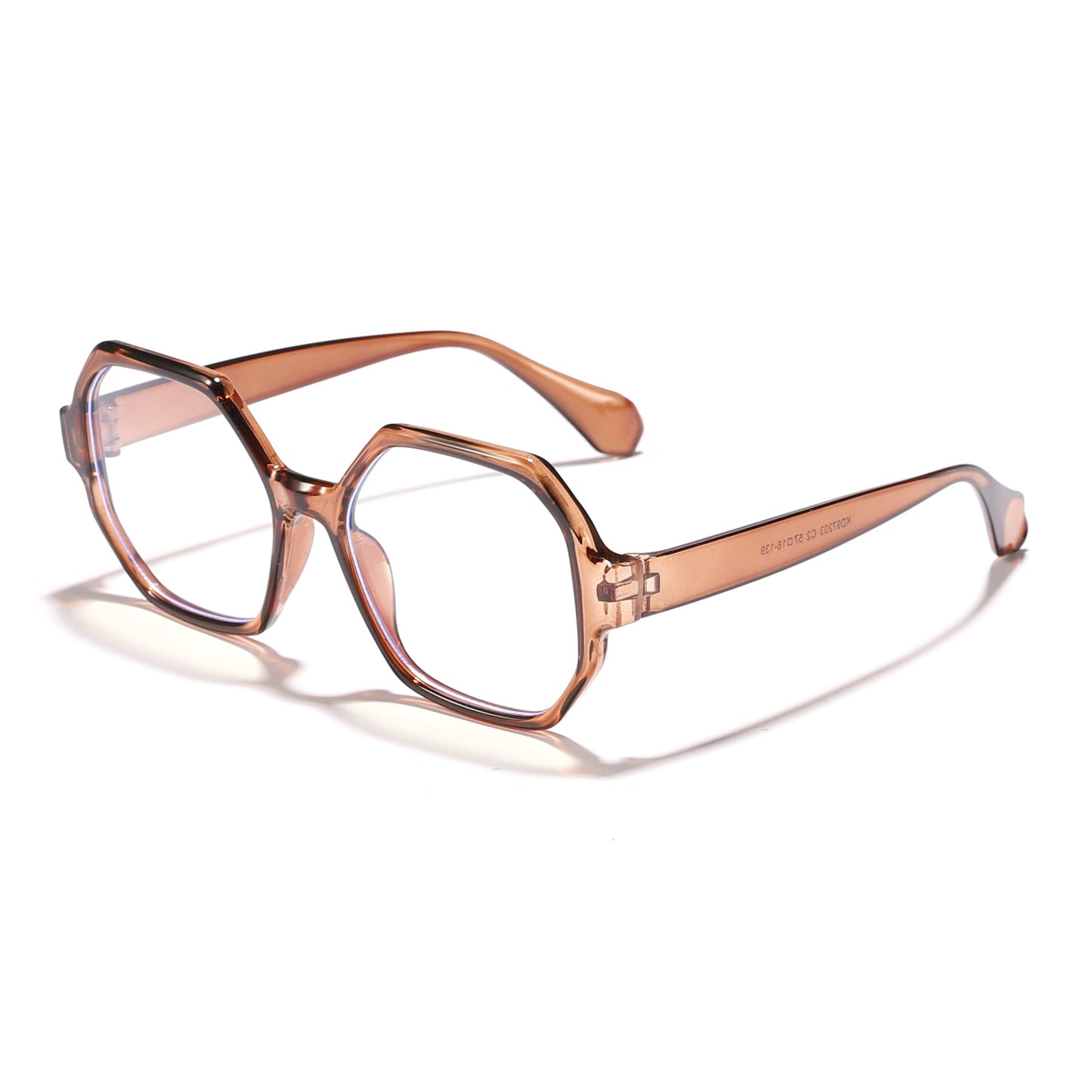 Damen modische Sonnenbrille mit hexagonalem Rahmen und UV-Schutz Brehn