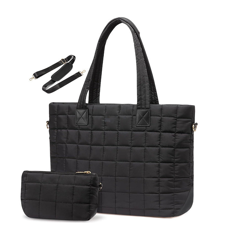 Elegante Gesteppten Tragetasche mit Abnehmbarem Portemonnaie Brehn