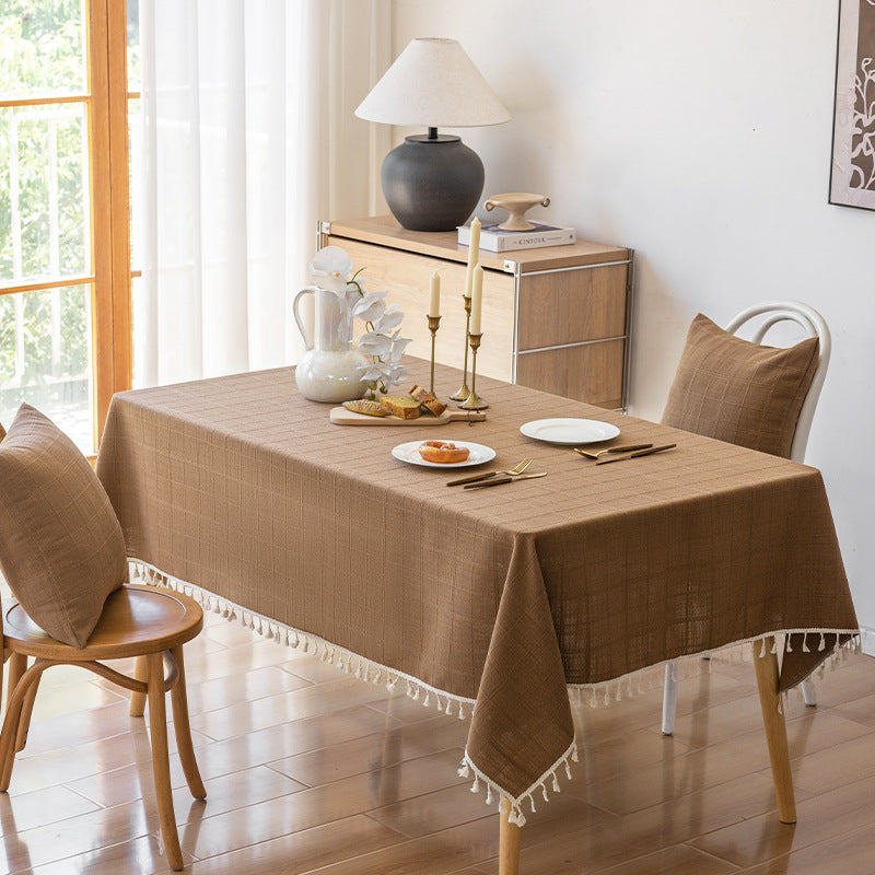 Elegante strukturierte Tischdecke