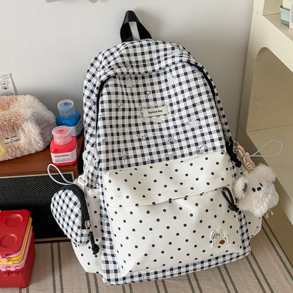 Stylischer Karostoff Casual Rucksack Brehn