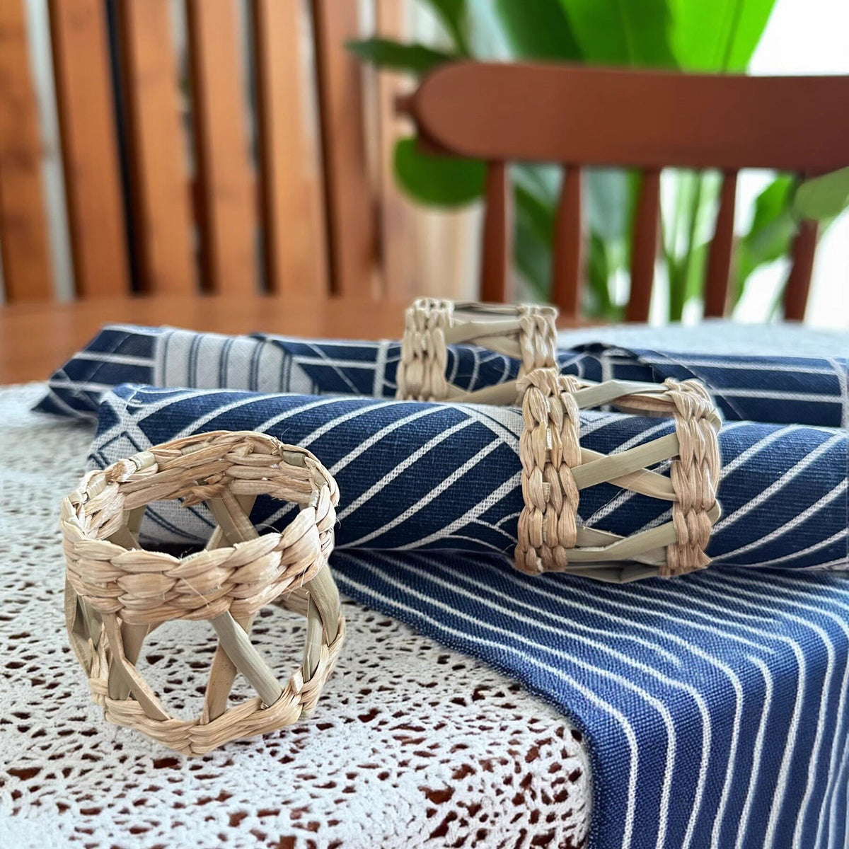 Handgefertigter Naturfaser Ring