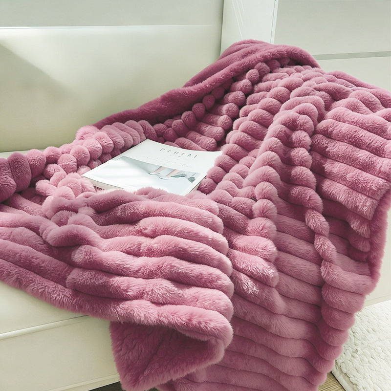 Damen Superweiche Plüschdecke mit 3D-Struktur Brehn