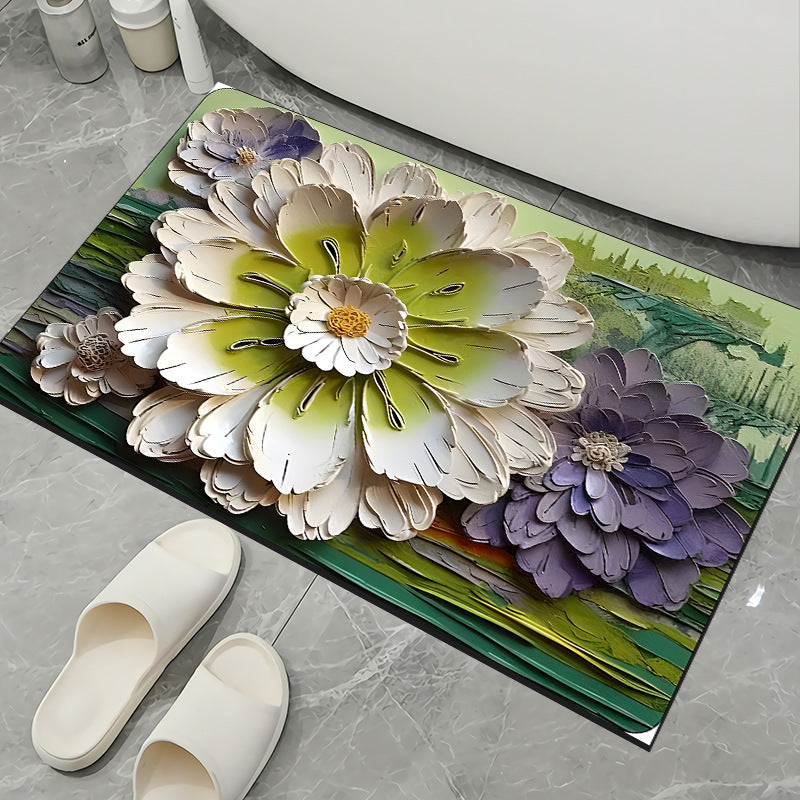 Blumenmuster Rutschfeste Badematte Brehn
