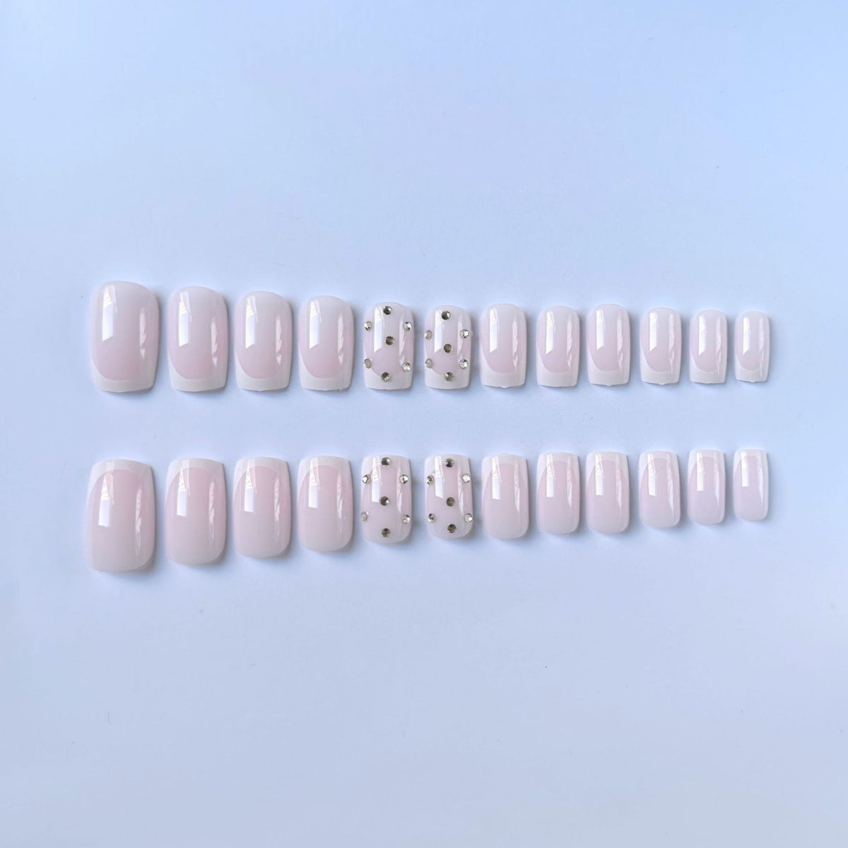 Dekoratives Strass Französisch-Spitze Nagelkunst-Set