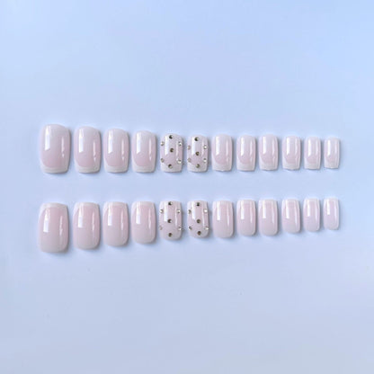 Dekoratives Strass Französisch-Spitze Nagelkunst-Set