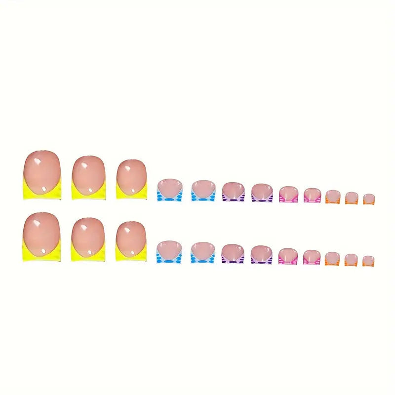 Trendige Dekorative Press-On Nagelkunst Brehn