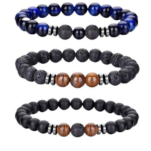 Naturstein Perlenarmband Set Brehn