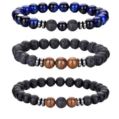 Naturstein Perlenarmband Set Brehn