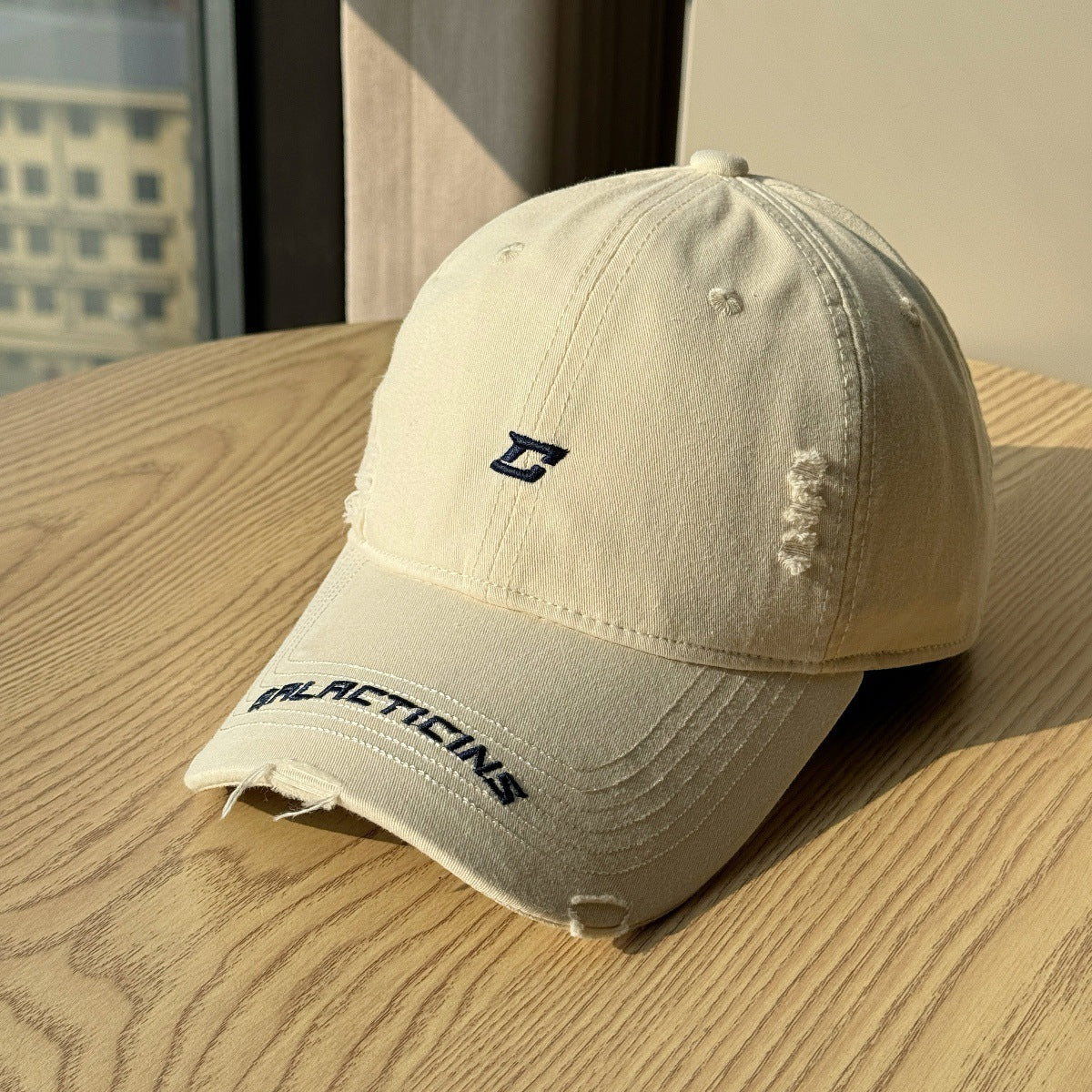 Herren Zerschlissenes Denim Baseball Cap Brehn