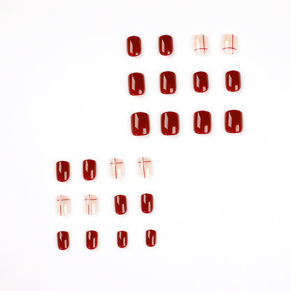 Kunstvolle Nagelverlängerungen mit elegantem Geometrie-Design Brehn