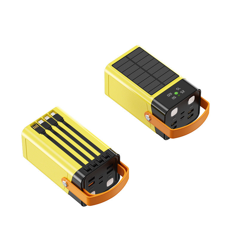 Tragbare Solar-Powerbank mit Multifunktionsanschlüssen und Led-Anzeige Brehn