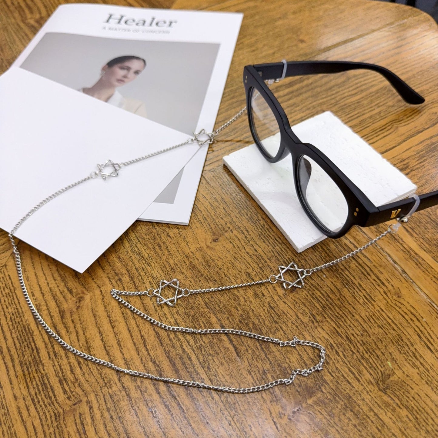 Dangle-Ketten-Halskette mit Stern-Akzenten Brehn