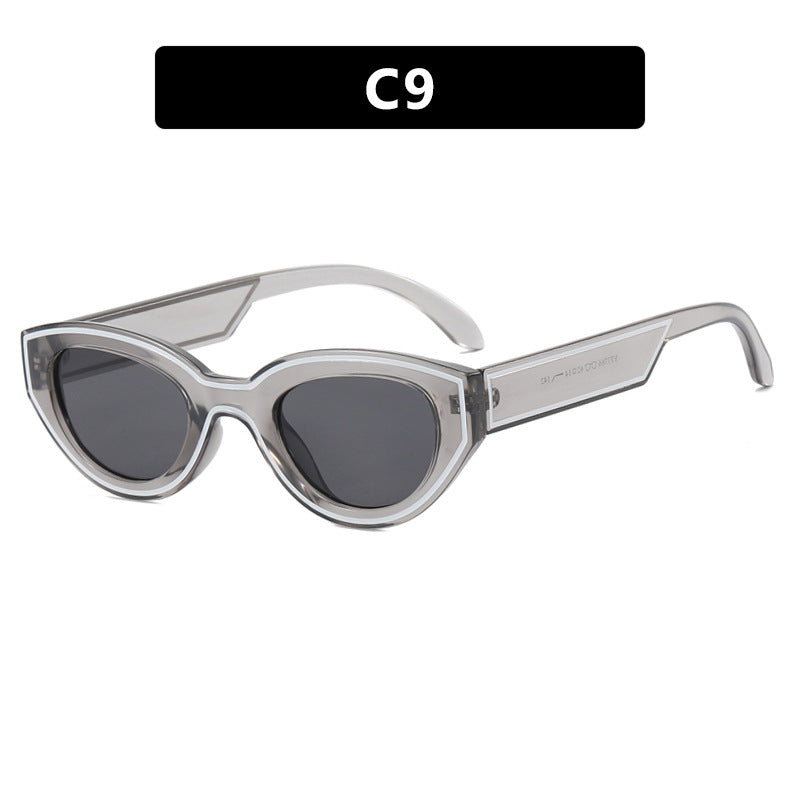 Damen Cat-Eye Sonnenbrille mit robustem transparenten Rahmen und schützendem UV-Filter Brehn