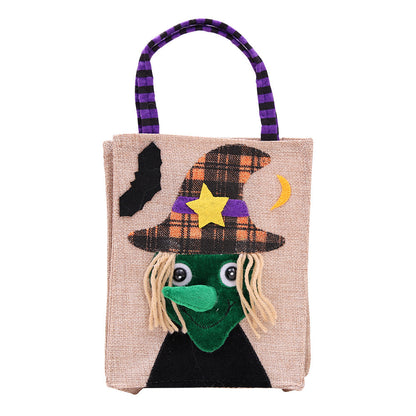 Halloween Tragetasche mit Hexenmotiv